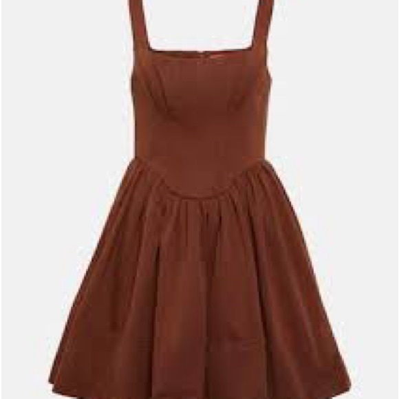 STAUD Brown Corset Mini Dress NWOT - Picture 7 of 16